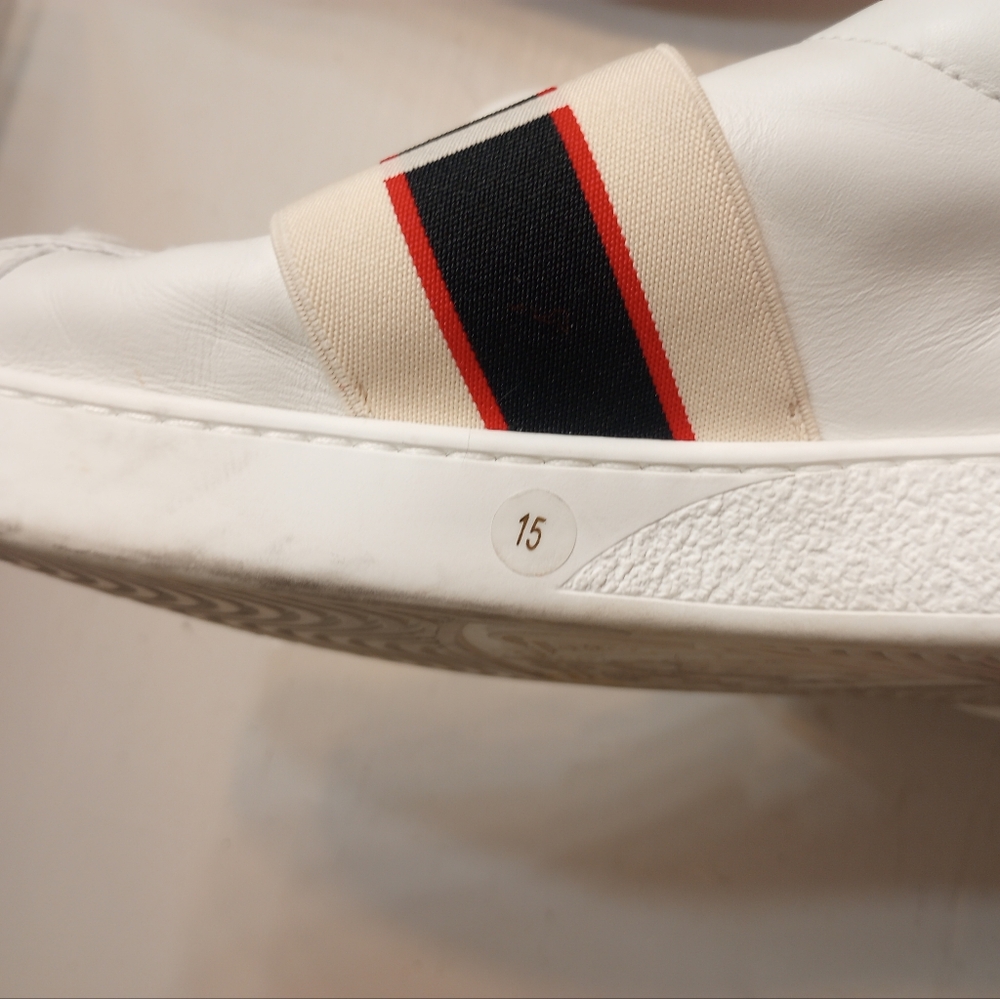 Gucci Ace Stripe Men's Classic Leather Sneakers - Picture 15 of 15